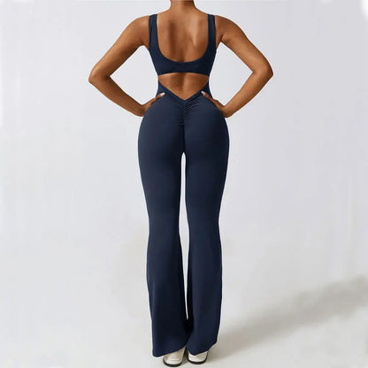 Sexy flared jumpsuit with push-up effect