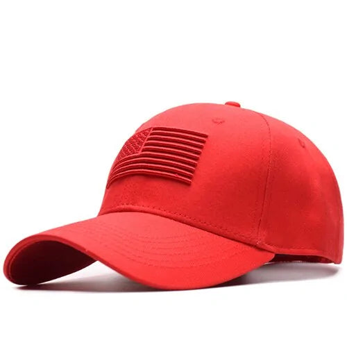 قبعة بيسبول تكتيكية من TACVASEN: قبعة Snapback بعلم الولايات المتحدة الأمريكية