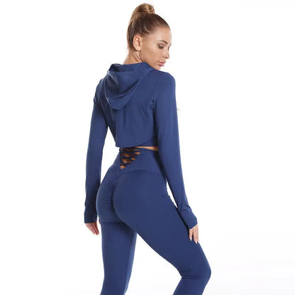 3-piece Sports Suits, Seamless Fitness Leggings