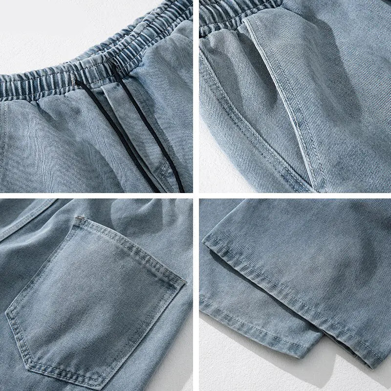 Men's Vintage Streetwear, Denim Shorts