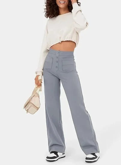 Elastic Loose Trousers with High Waist