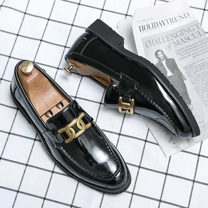 Italian-style leather loafers for men by Roveleto