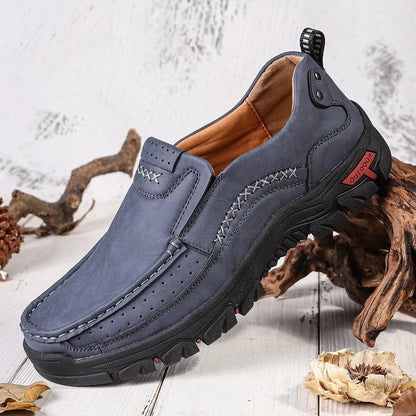 Men's Casual Breathable Moccasins, Leather Shoes
