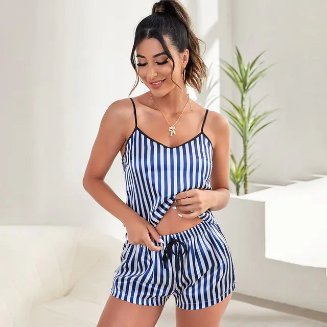 Sexy Striped Women's Pajama Set