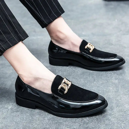 Italian-style leather loafers for men by Roveleto