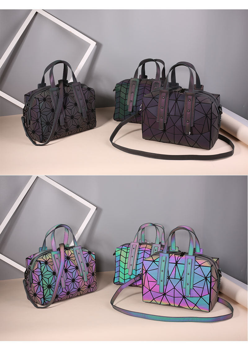 Luminous Geometric Handbag Set