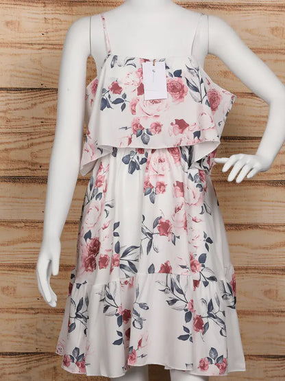 Floral Elegance: Off Shoulder Mini Dress