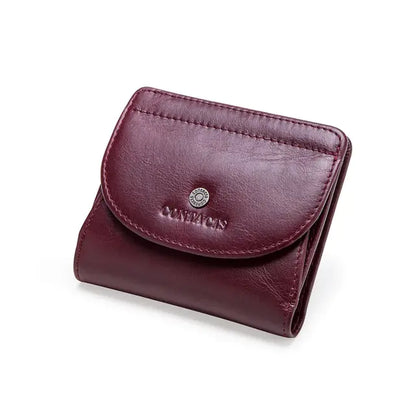 Genuine Leather Fashion Small Wallet