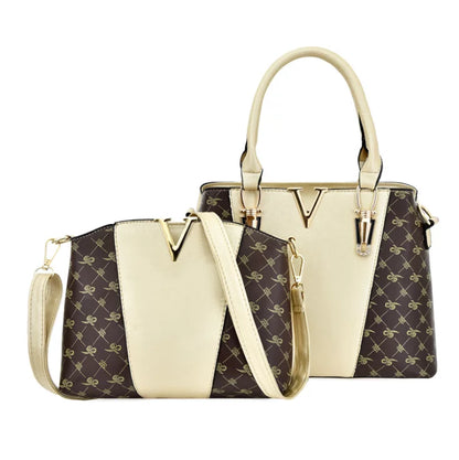 Two-piece women's leather bag set