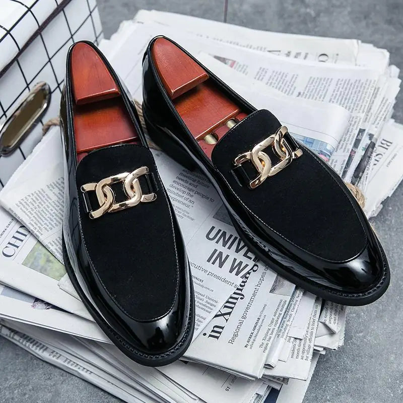 Italian-style leather loafers for men by Roveleto