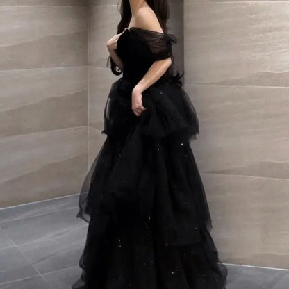 Luxury Black Evening Dress