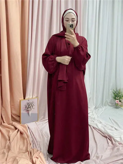 Long Hooded Abaya Dresses for Women