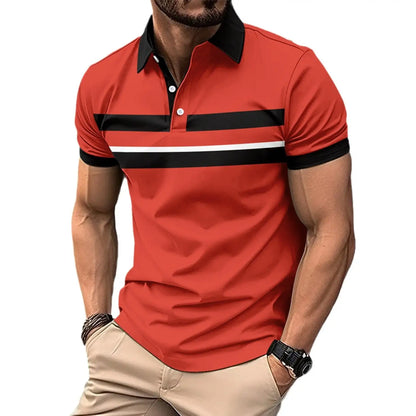 Men's Casual Polo with Stand-up Collar