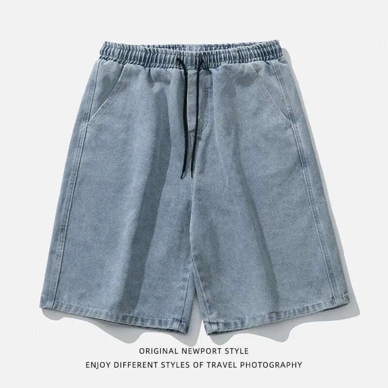 Men's Vintage Streetwear, Denim Shorts