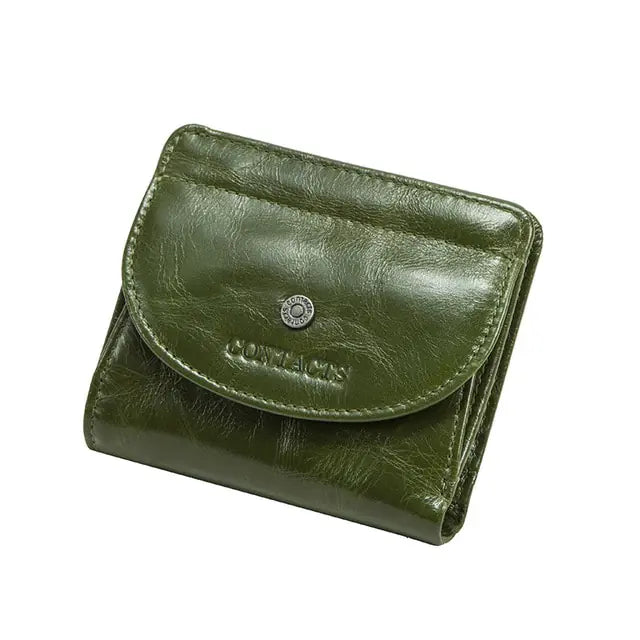 Genuine Leather Fashion Small Wallet