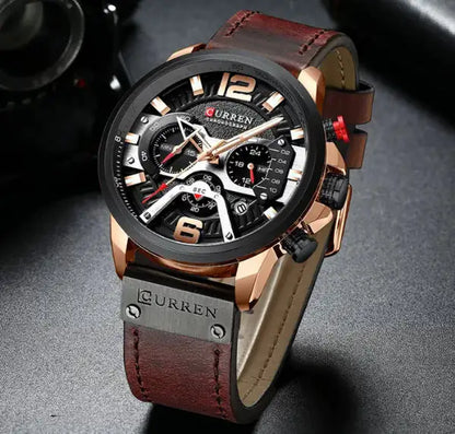Leather Watch by Curren Chono