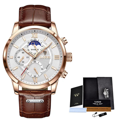 Luxury Leather Men's Quartz Watch