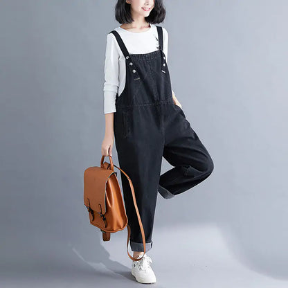Jumpsuit with loose suspenders
