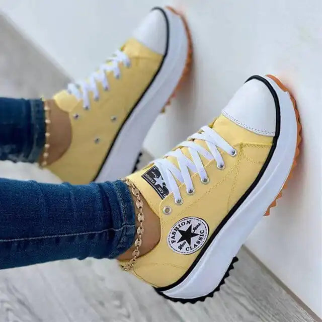 Women's Lace-up Canvas Sneakers