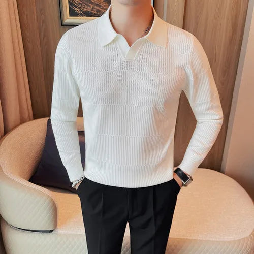 Sweaters/Male Casual V-neck Knitted Pullover