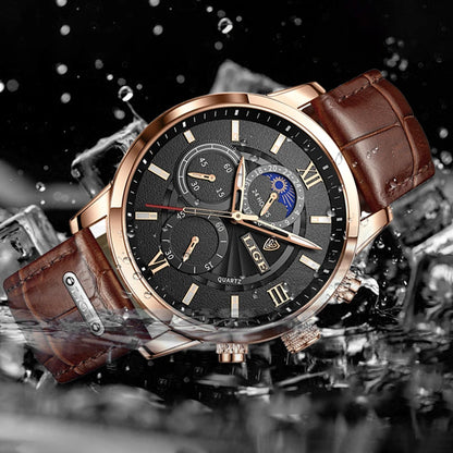 Luxury Leather Men's Quartz Watch