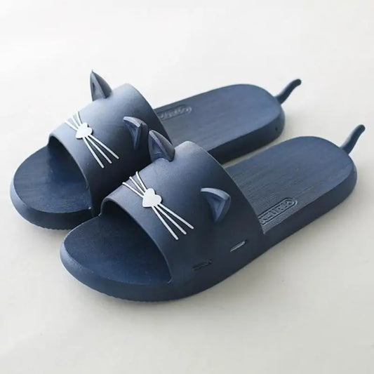 Bright Feline Summer Slippers