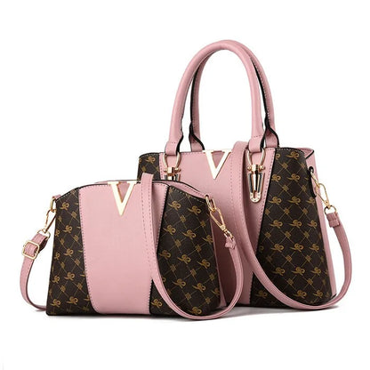 Two-piece women's leather bag set