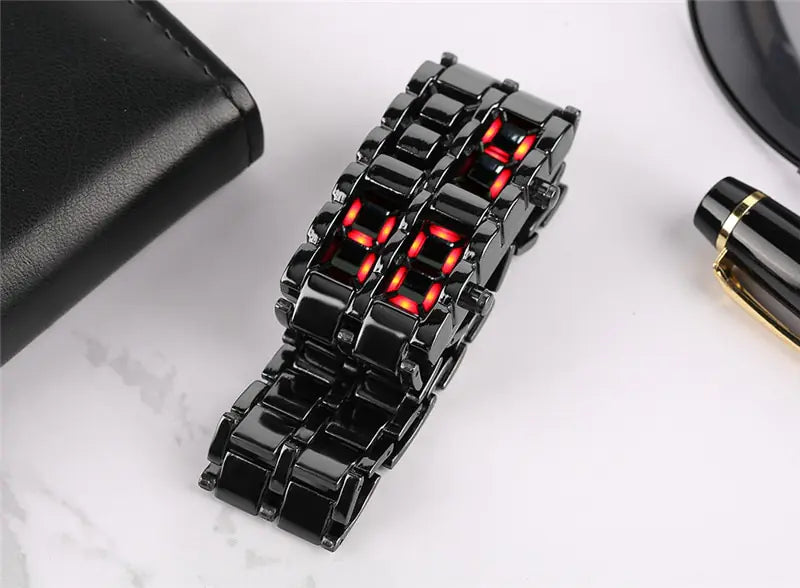 Waterproof watch with LED backlight Lava