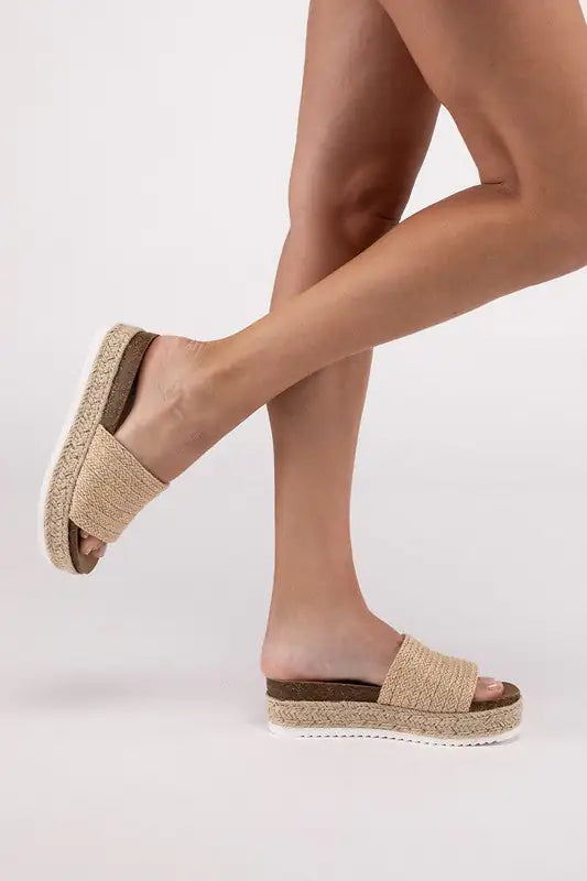 Single Strap Platform Sandals