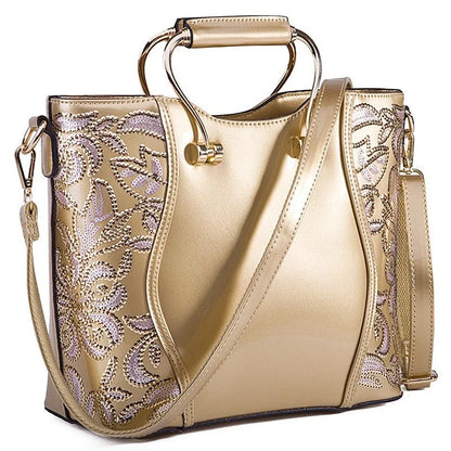 Luxury Floral Leather Bag