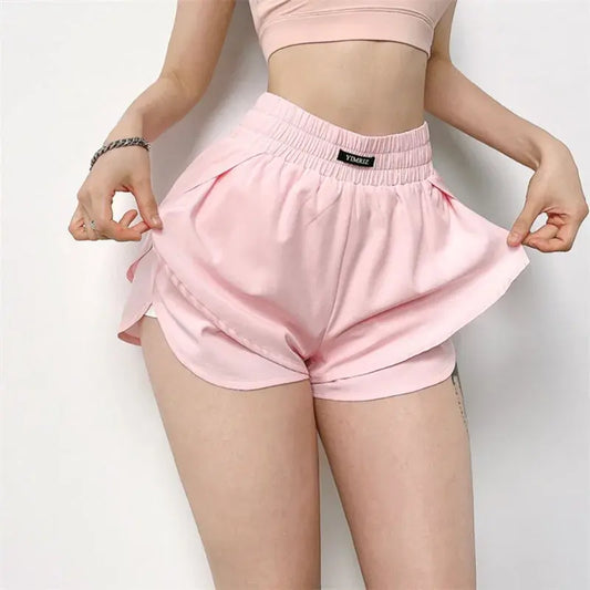 Gym Sports Shorts with High Waist for Women
