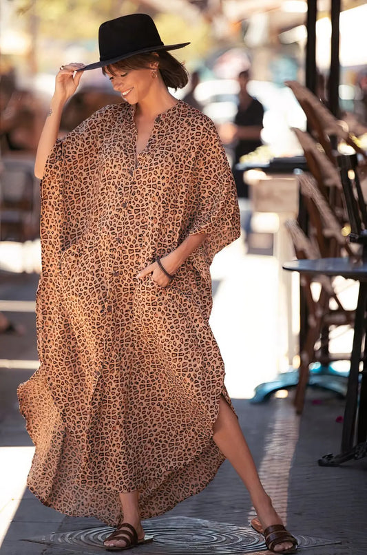 Wide Cheetah Dress