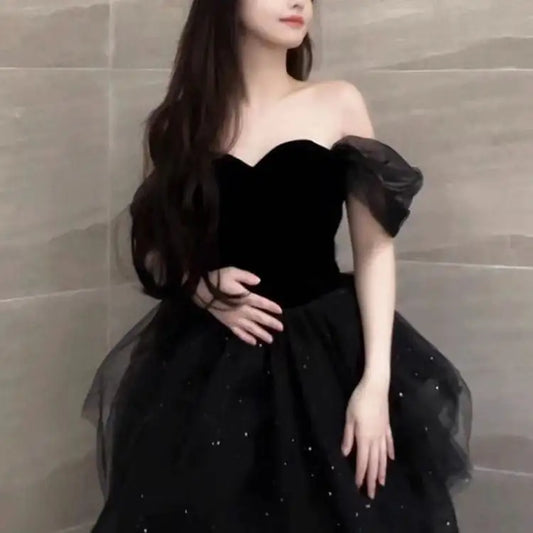 Luxury Black Evening Dress