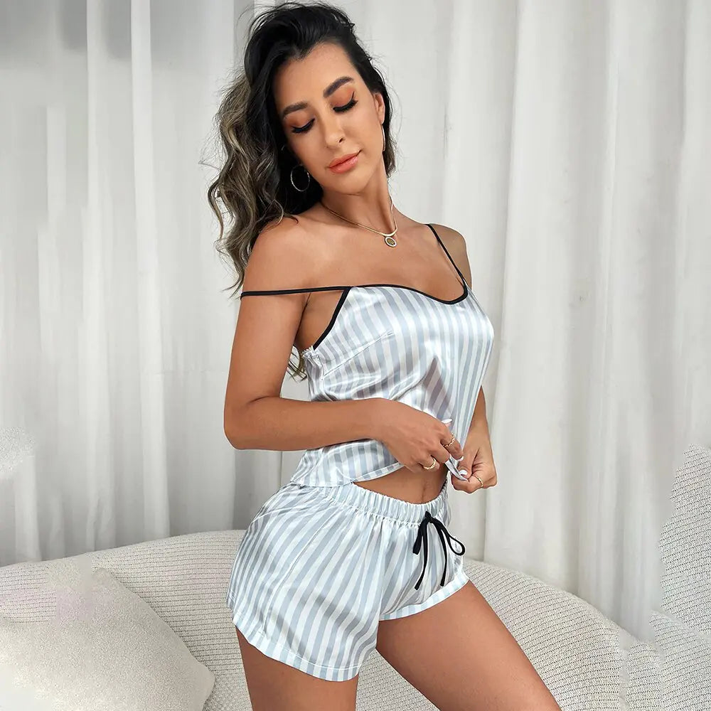 Sexy Striped Women's Pajama Set