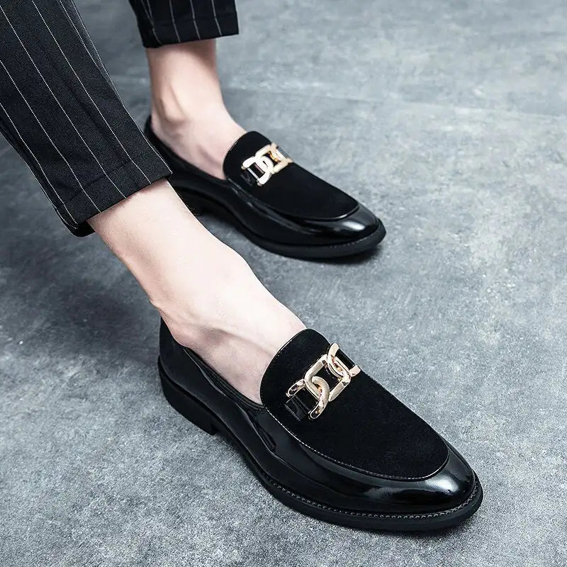 Italian-style leather loafers for men by Roveleto