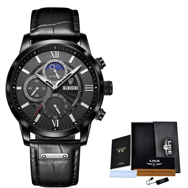 Luxury Leather Men's Quartz Watch