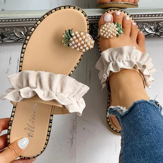 Bohemian Pineapple Pearl Sandals