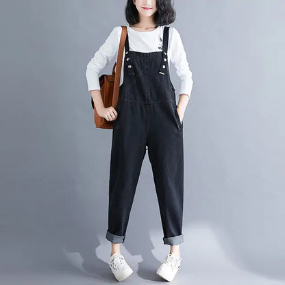 Jumpsuit with loose suspenders