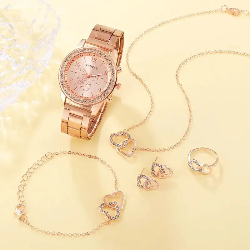 Luxury Rose Gold Watch Set