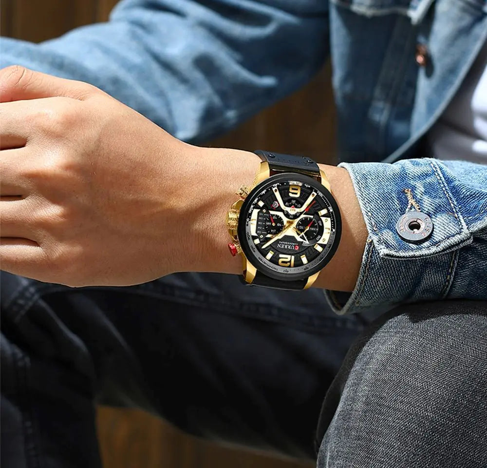 Leather Watch by Curren Chono