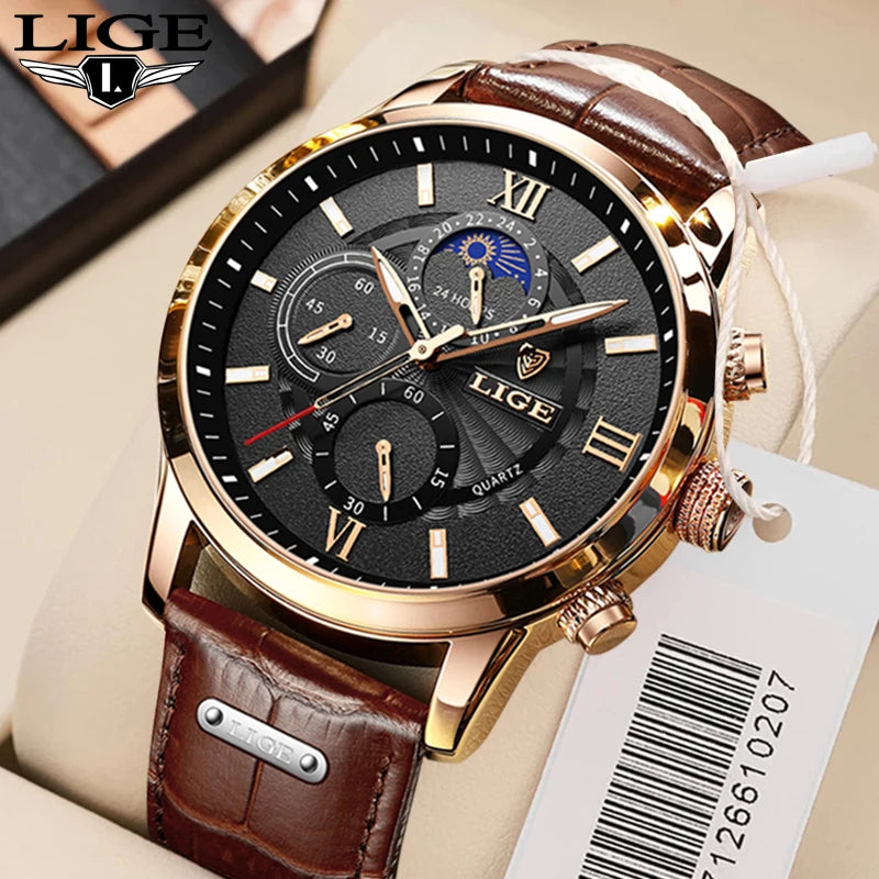Luxury Leather Men's Quartz Watch