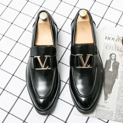 Italian-style leather loafers for men by Roveleto