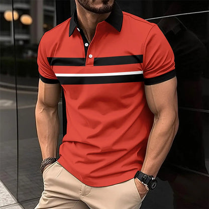 Men's Casual Polo with Stand-up Collar