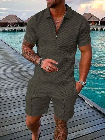 Summer Men's Casual Two-piece Sports Set 2024