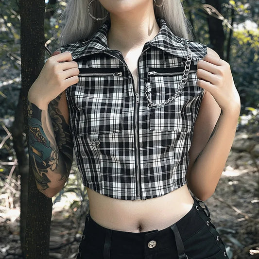 Gothic Chic, Sexy Crop Tops, Women's T-shirt