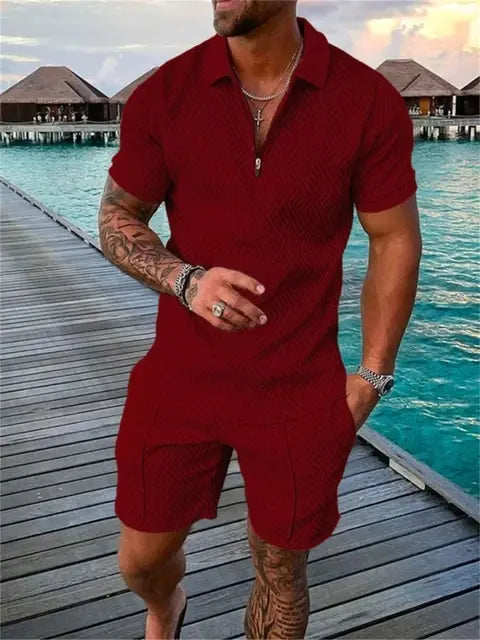 Summer Men's Casual Two-piece Sports Set 2024