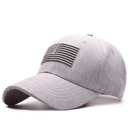 قبعة بيسبول تكتيكية من TACVASEN: قبعة Snapback بعلم الولايات المتحدة الأمريكية