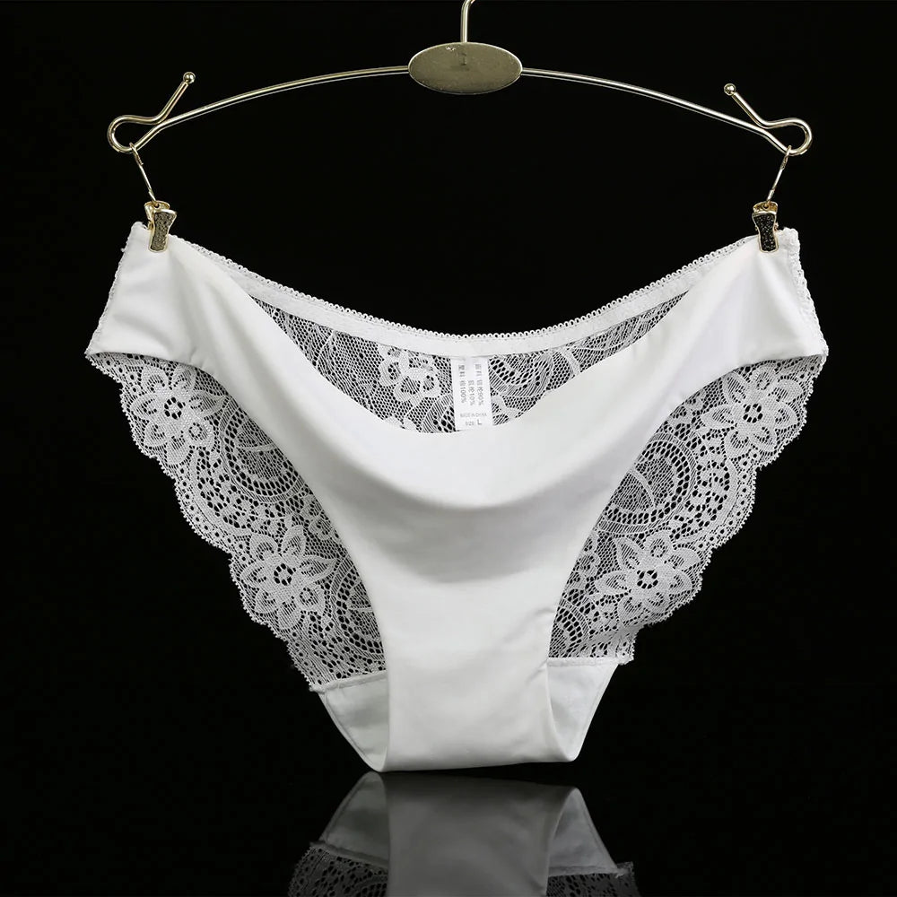 Women's transparent cotton briefs with a low fit