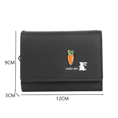 Wallet Cute Cat Short Wallet Leather Small Purse