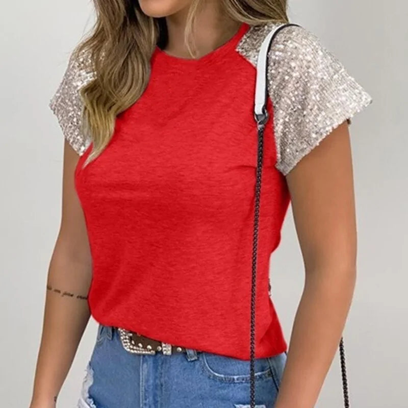 Elevate your summer wardrobe with our Fashion Women's Short Sleeve Slim Blouse